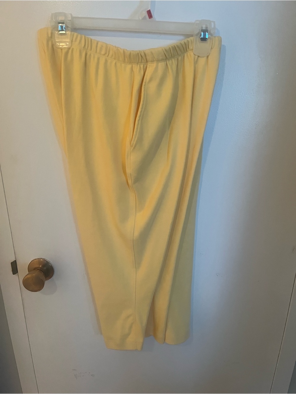 Lands' End Kids Light Yellow Elastic Waist Sweatpants